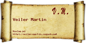 Veiler Martin névjegykártya
